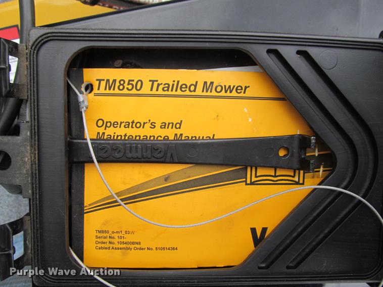 image for item DT9531 2014 Vermeer TM850 disc mower