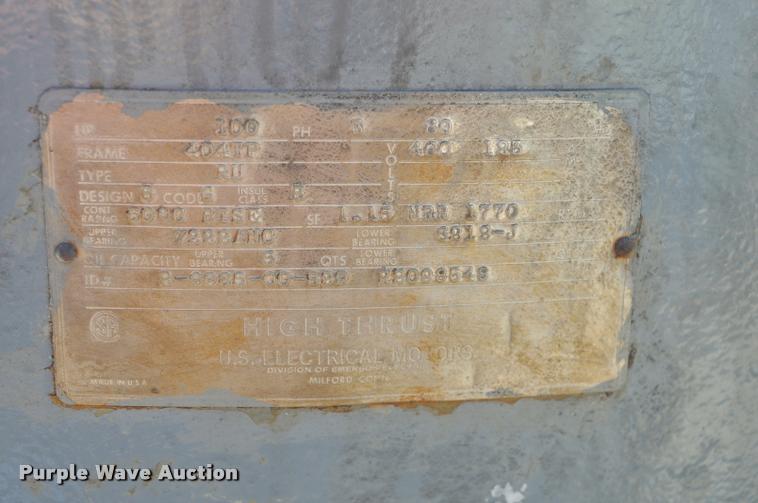 image for item L5186 100HP US Motors hollow shaft electric motor