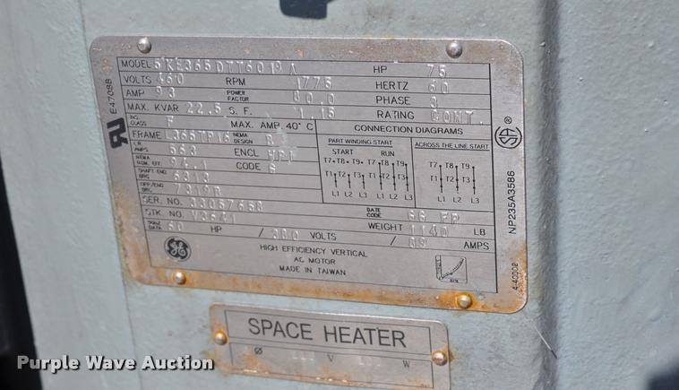 image for item L5190 75HP GE hollow shaft electric motor