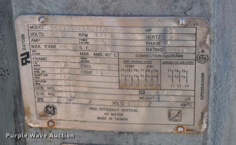 image for item L5194 50HP GE hollow shaft electric motor