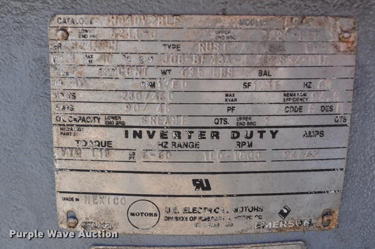 image for item L5201 40HP US Motors hollow shaft electric motor