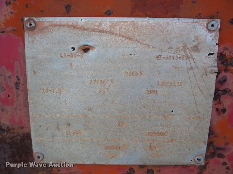 image for item DA1819 1980 Vulcan LB40-3 drop deck equipment trailer