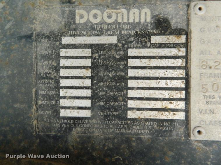 image for item DA9706 2007 Doonan 502DB14K drop deck trailer