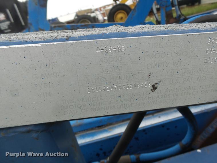 image for item DB1291 1999 Cotl CS-12LTA car carrier trailer