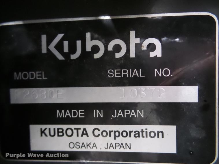 image for item DA1775 Kubota F2680 lawn mower
