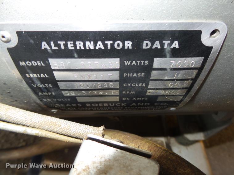 image for item AU9621 Sears Craftsman LR generator