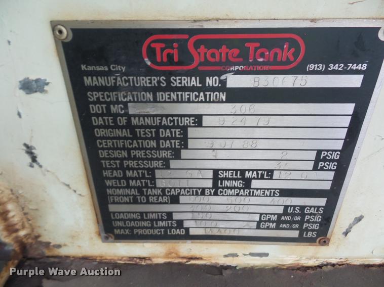 image for item BI9097 1990 Chevrolet Kodiak fuel truck