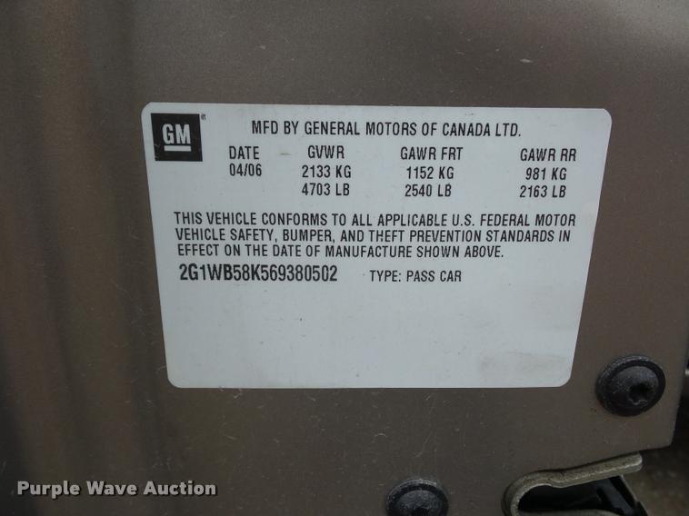 image for item BI9098 2006 Chevrolet Impala