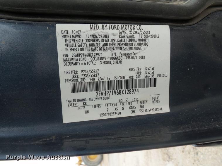 image for item BI9100 2008 Ford Crown Victoria Police Interceptor