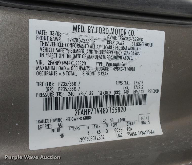 image for item BI9102 2008 Ford Crown Victoria Police Interceptor