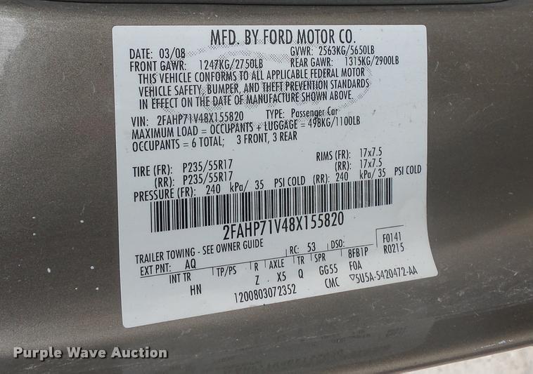 image for item BI9102 2008 Ford Crown Victoria Police Interceptor