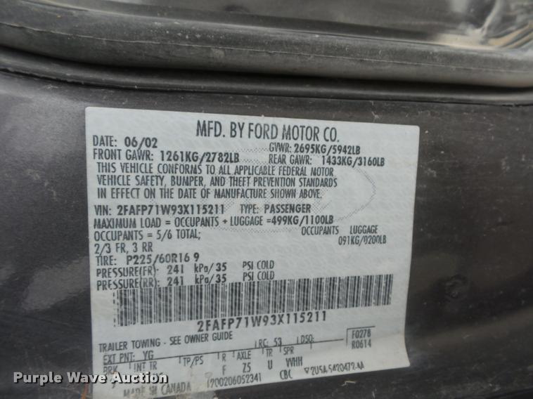 image for item BI9103 2003 Ford Crown Victoria Police Interceptor