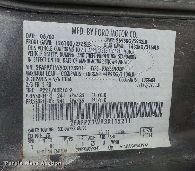 image for item BI9103 2003 Ford Crown Victoria Police Interceptor