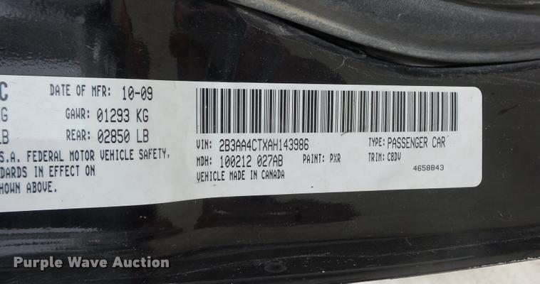 image for item BI9105 2010 Dodge Charger