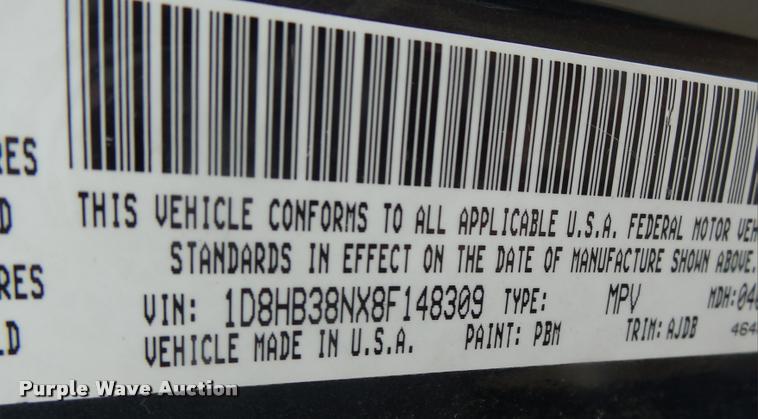 image for item DA3416 2008 Dodge Durango SUV