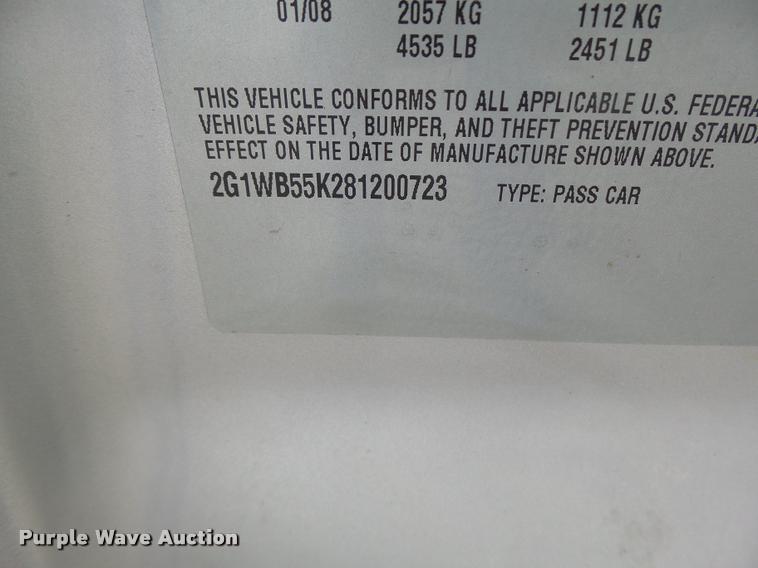 image for item DA3427 2008 Chevrolet Impala