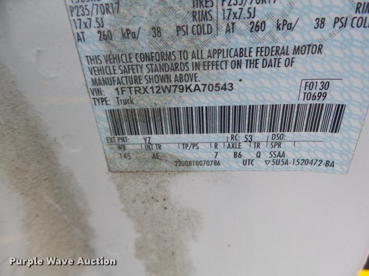 image for item DA3440 2009 Ford F150 SuperCab pickup truck