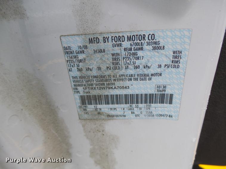 image for item DA3440 2009 Ford F150 SuperCab pickup truck