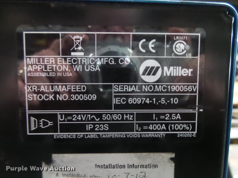 image for item DA9044 Miller Aluma Power 450MPA907483 welder