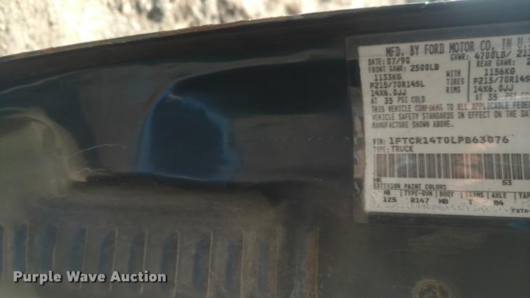 image for item DB0881 1990 Ford Ranger XLT pickup truck