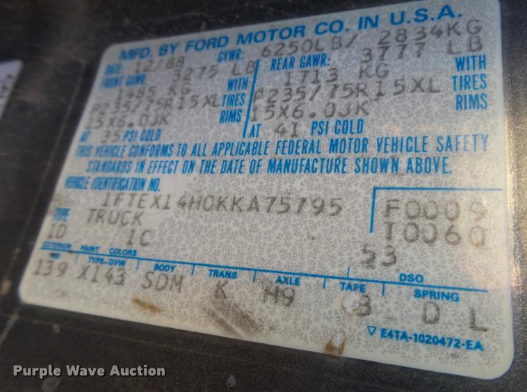 image for item DB1986 1989 Ford F150 SuperCab pickup truck