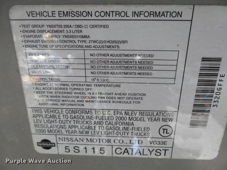 image for item DB1987 2000 Nissan Xterra SUV