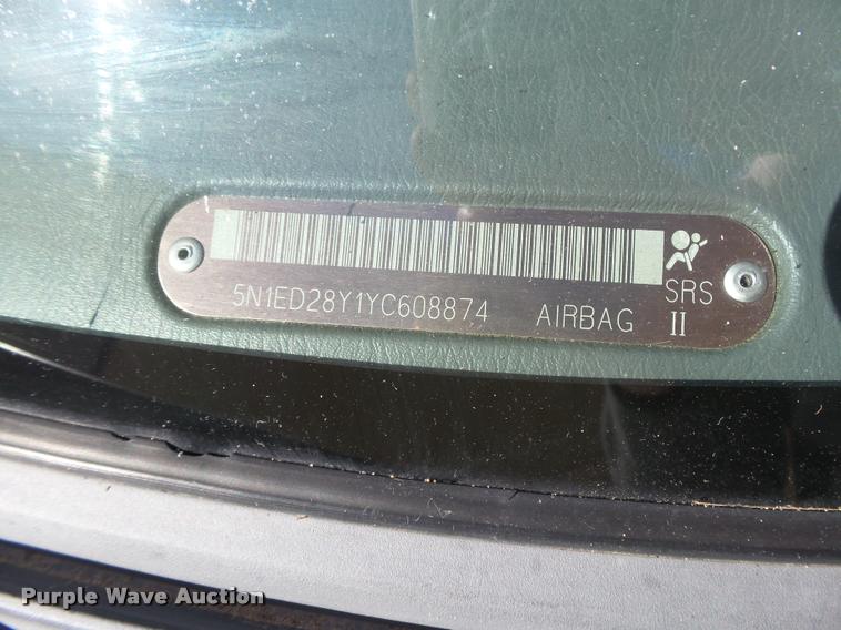 image for item DB1987 2000 Nissan Xterra SUV