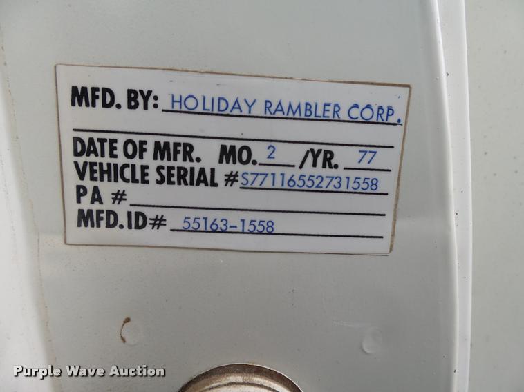 image for item DB1999 1977 Ford Holiday Rambler RV