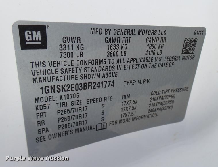 image for item DB2494 2011 Chevrolet Tahoe Police SUV