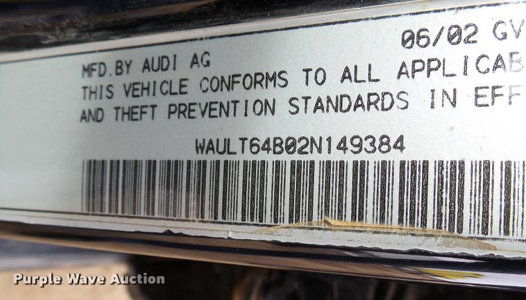 image for item DH9576 2002 Audi A6