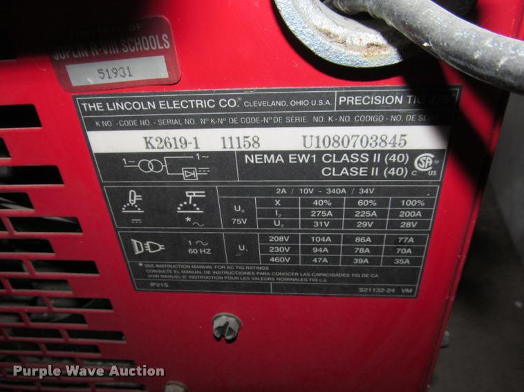 image for item DT9231 (3) Lincoln Electric Precision Tig 275 welders
