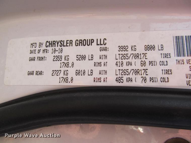 image for item J2558 2011 Dodge Ram 2500 HD Crew Cab pickup truck