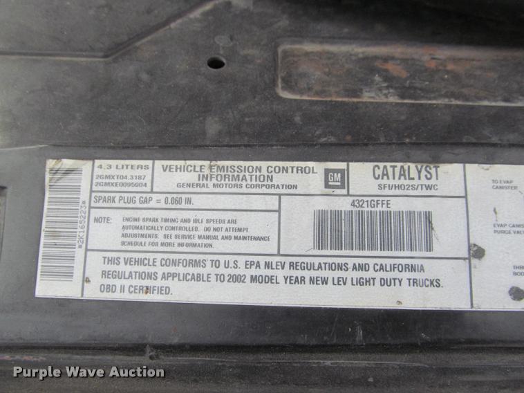 image for item J2571 2002 Chevrolet Blazer ZR-2 SUV