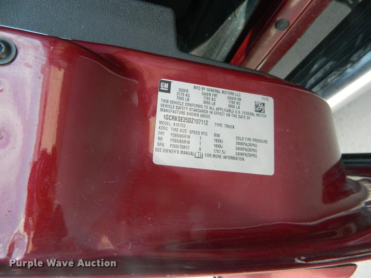 image for item K2691 2013 Chevrolet Silverado 1500 Z71 Ext. Cab pickup truck