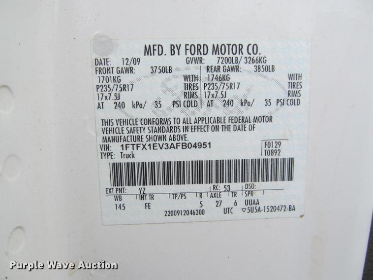 image for item K4954 2010 Ford F150 XLT SuperCab pickup truck