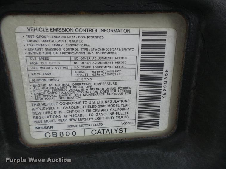 image for item K7689 2005 Nissan Murano SUV