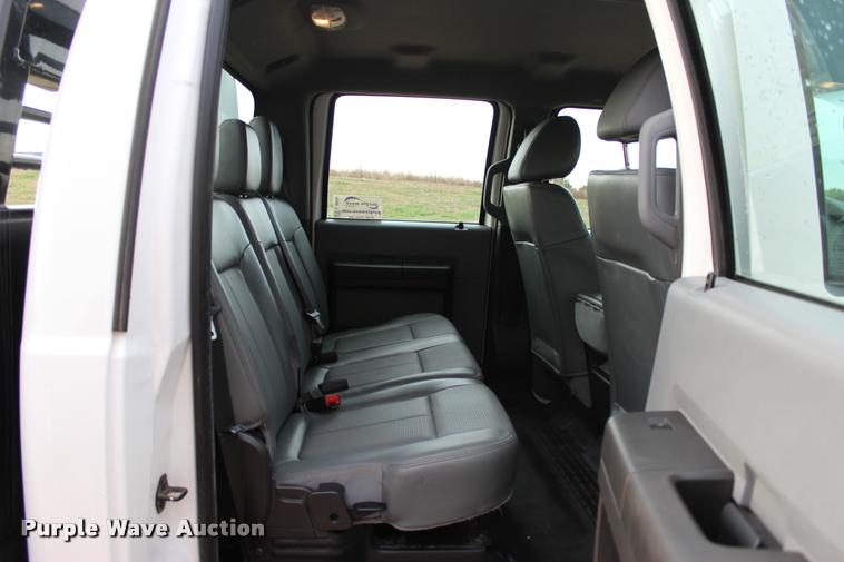 image for item L4956 2014 Ford F350 Super Duty CrewCab flatbed pickup truck