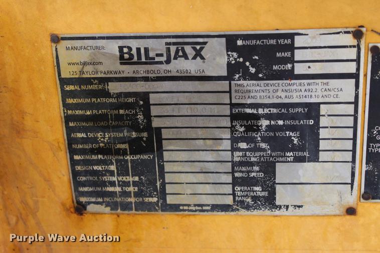 image for item L4969 2009 Bil-jax 5533A boom lift