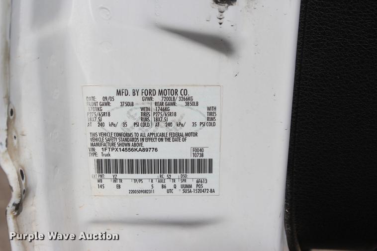 image for item L4983 2006 Ford F150 Lariat SuperCab pickup truck