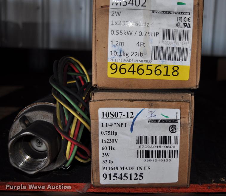 image for item L5222 3/4HP submersible pump and motors