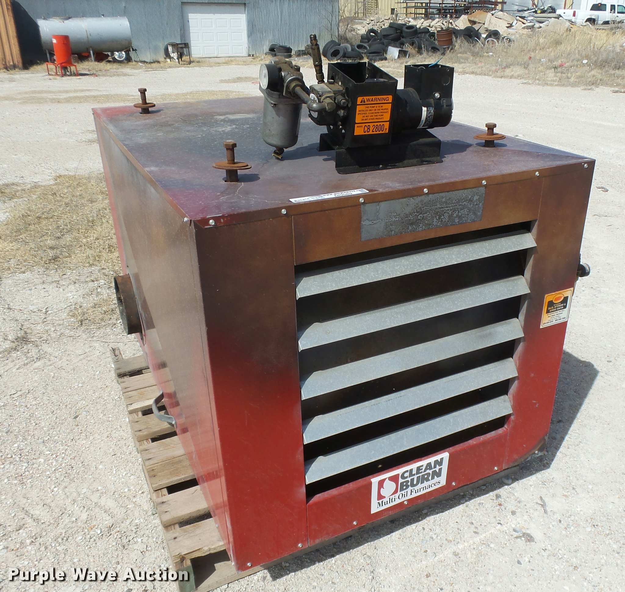 Clean Burn CB2800 oil furnace with metering pump in Dodge City, KS