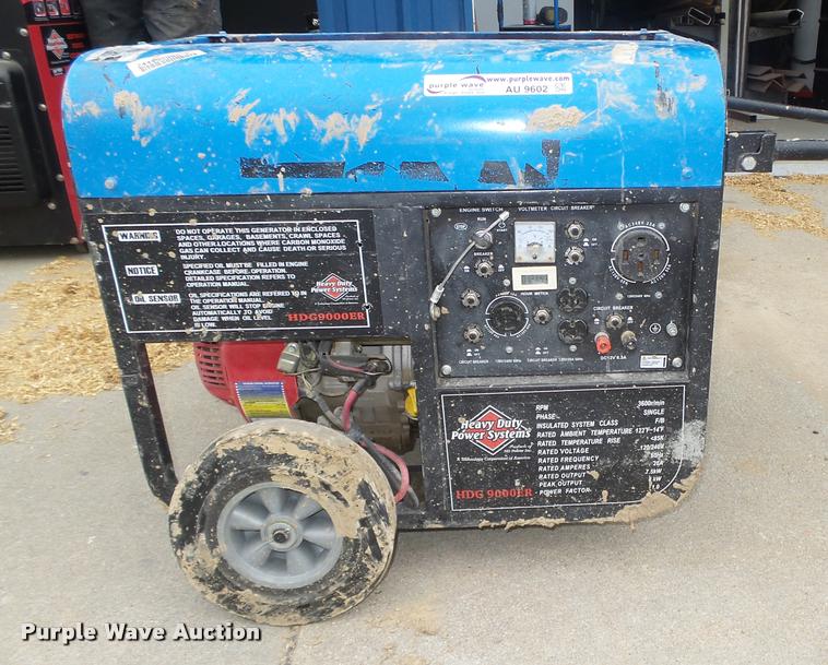 image for item AU9602 HD Power Inc. HDG 9000ER generator