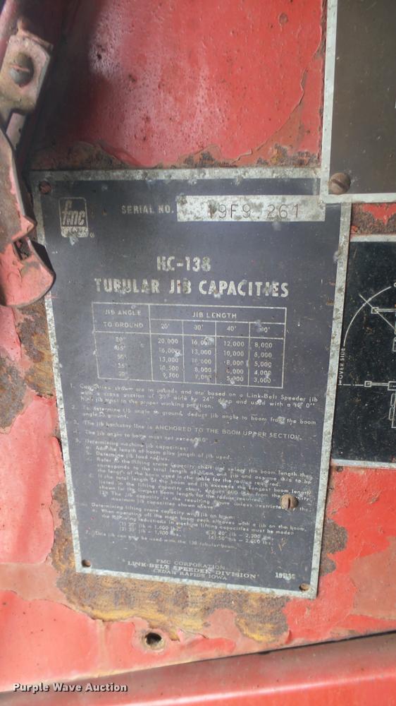 image for item DA0461 1969 Link Belt HC138 crane