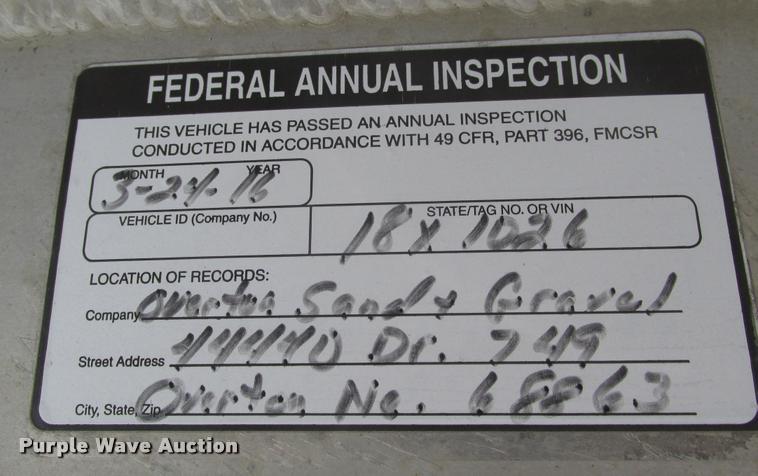 image for item DA0596 1994 Cornhusker end dump pup trailer