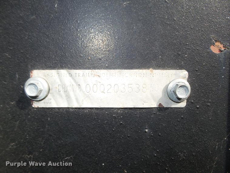 image for item DA0603 Shop built equipment trailer