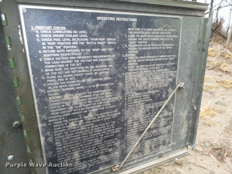 image for item DA0616 1983 Libby Welding Co. MEP005A generator