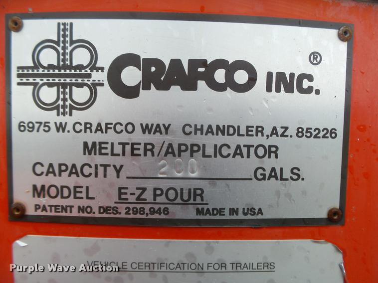 image for item DA0619 1994 Crafco EZ Pour 200D melter applicator
