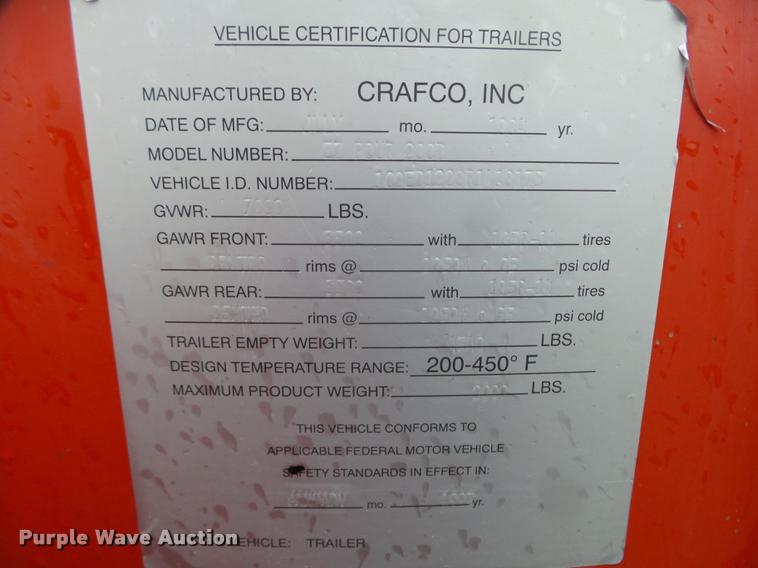 image for item DA0619 1994 Crafco EZ Pour 200D melter applicator