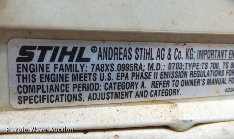 image for item DA2655 Stihl TS800 concrete saw