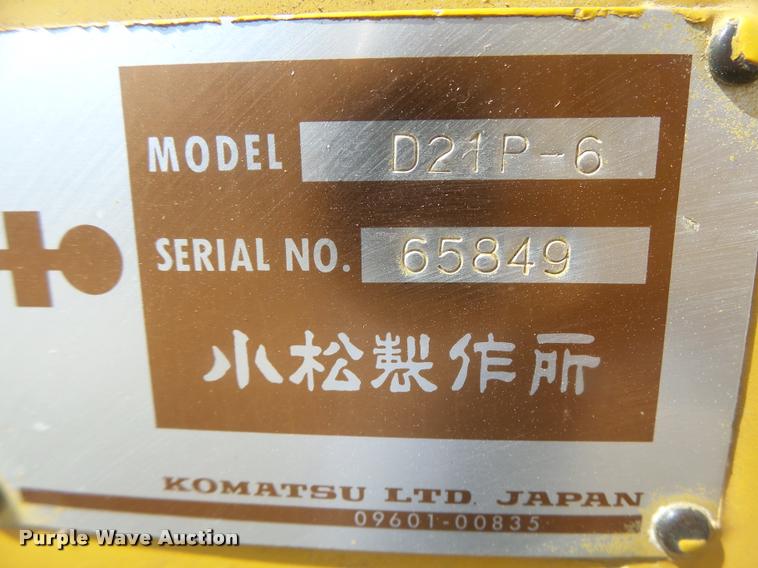 image for item DA3410 Komatsu D21P-6 dozer